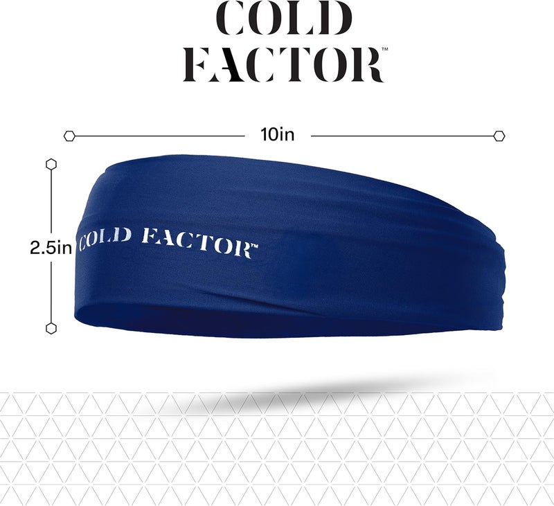 COLD FACTOR Cooling Headband for Women and Men – UPF 50+ Advanced Evaporative Comfort, Instant Cooling Sweatband for Outdoor Sports, Fitness, Yoga, Hiking, Running, and Workout – 3 Pack - Image 2